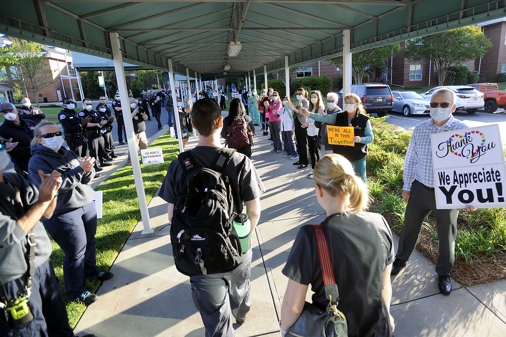 First Responders Salute Atrium Health Workers
